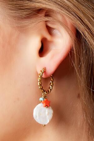 Dangling earrings - Beach collection Gold Stainless Steel h5 Picture4